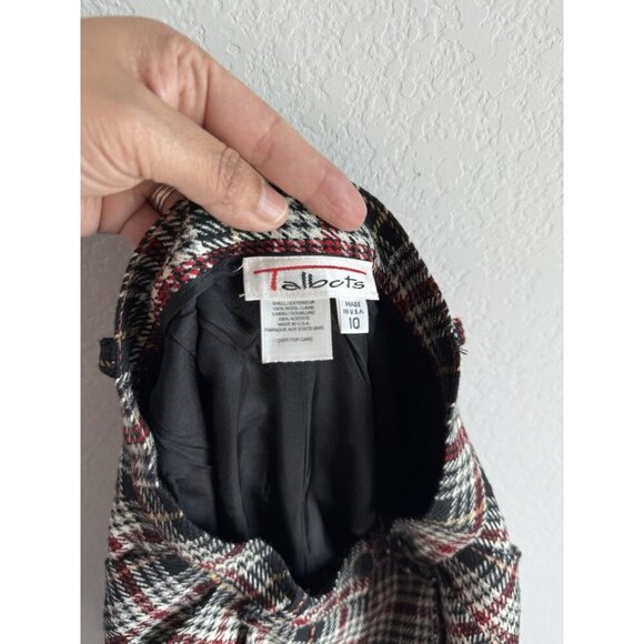 Vintage Talbots Size 10 100% Wool Plaid High Waisted Pleated Shorts Academia - Picture 8 of 16
